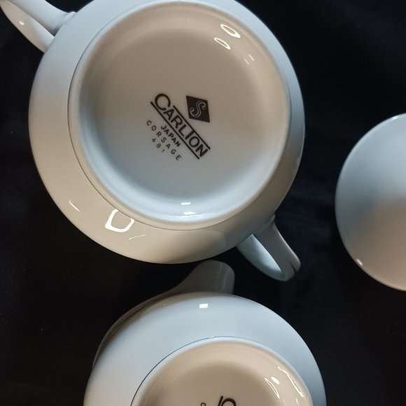 Carlton Creamer and Sugar Bowl - Corsage 481 2 piece set Coffee Tea Breakfast - Picture 11 of 11